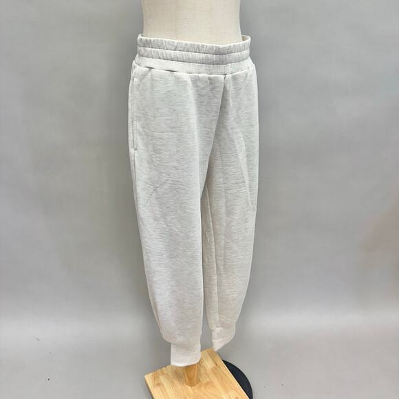 Varley The Allen Pant 27" jogger  lounge sweatpant in Ivory Marl Size Medium - Picture 8 of 16